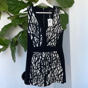 Adelyn Rae Black And White Romper - S